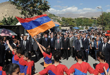 Working visit of President Serzh Sargsyan to Vayots Dzor marz