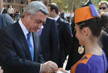 The President participated at the festive events dedicated to the 2697th anniversary of Etchmiadzin