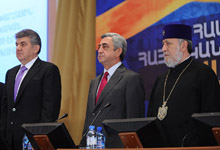 President Serzh Sargsyan participated at the World Armenian Congress convention held at the RA Academy of Sciences