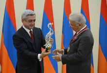 President Serzh Sargsyan received Federico Faggin - the awardee of the Presidential Award for the global contribution to the area of Information Technologies