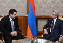 President Serzh Sargsyan received the Head of the RF Rosgranitsa Federal Agency Dmitry Bezdelov