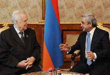 President Serzh Sargsyan received the Co-chair of the Armenian-Russian Interparliamentary Commission Nikolay Ryzhkov