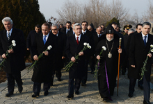 President Serzh Sargsyan visited the Erablur Pantheon