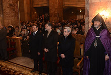 President Serzh Sargsyan attended the Christmas candle lighting liturgy