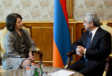 President Serzh Sargsyan held a farewell meeting with the Ambassador of Brazil to Armenia Marcela Maria Nikodemus