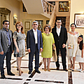 Serzh Sargsyan with the members of his family – the spouse, daughters, their husbands and the granddaughter