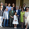 Serzh Sargsyan and the world famous chansonnier Charles Aznavour with the members of their families and friends at the Presidential Resort in Sevan-06.07.2013 