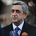 President Serzh Sargsyan talks to the journalists after forum in Tsakhkadzor-12.03.2011