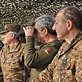 President Serzh Sargsyan and President of the NKR Bako Sahakian accompanied by the RA Minister of Defense Seiran Ohanian and high-ranking military commanders visited the defense positions-13.11.2010