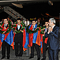 President Serzh Sargsyan with the Armenian Chess team-a three-time Olympian Champions