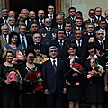 After the ceremony of awarding the RA medals and orders in the Presidential Palace dedicated to the 18th anniversary of Armenia’s independence-21.09.2009