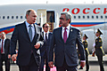 President of Armenia welcomes Russian President Vladimir Putin in Yerevan, who arrived to participate in the Collective Security Council session of CSTO