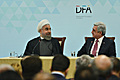Serzh Sargsyan and Hassan Rouhani at the Armenia-Iran Business Forum, Yerevan