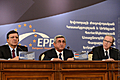 President of Armenia, Chairman of the RPA Serzh Sargsyan together with Wilfried Martens and President of the European Commission Jose Manuel Barroso at the Yerevan Summit of the leaders of the EPP Eastern Partnership states