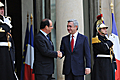President Serzh Sargsyan and President of France Francois Hollande during President Sargsyan’s official visit to France