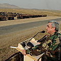 President of Armenia, Commander-in-Chief Serzh Sargsyan during his statement for the servicemen of the Tigranaker military training facility in the Republic of Nagorno Karabakh