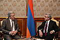 President Serzh Sargsyan hosted the world famous French actor Alain Delon