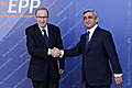President of Armenia, Chairman of the Republican Party of Armenia Serzh Sargsyan and the President of the European People’s Party Wilfried Martens at the Summit of the EPP leaders in Yerevan