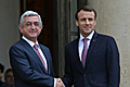 President Serzh Sargsyan meeting with President of France Emmanuel Macron in Paris