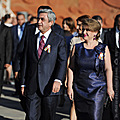 President Serzh Sargsyan and Mrs. Rita Sargsyan at the reception in the Sardarapat Memorial Complex dedicated to the 20th anniversary of Armenia’s independence-14.09.2011