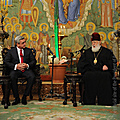 President Serzh Sargsyan meets with the Catholicos Patriarch of all Georgia Ilia II in the framework of his official visit to Georgia-29.11.2011