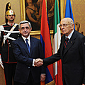 President Serzh Sargsyan meets with the President of Italy Giorgio Napolitano in the framework of his working visit to Italy-12.12.2011