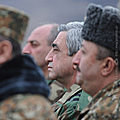President Serzh Sargsyan visits the defense positions of our country on the occasion of New Year and Christmas holidays-31.12.2011