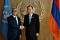 President Serzh Sargsyan meets UN Secretary-General Ban Ki-moon within the framework of the 69th session of the UN General Assembly