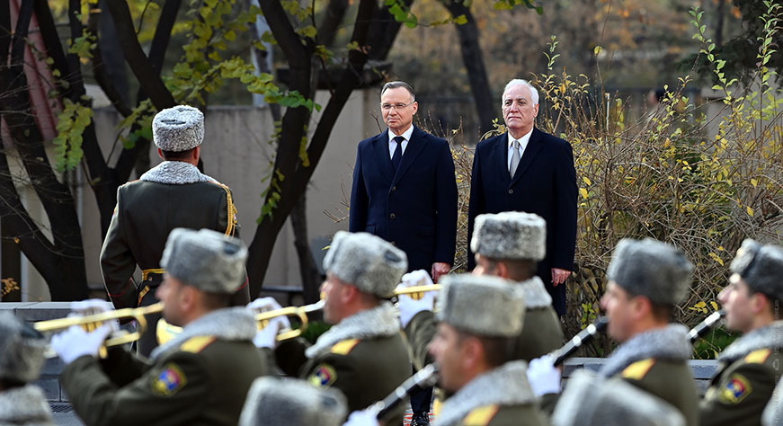 President Vahagn Khachaturyan hosted President of Poland Andrzej Duda